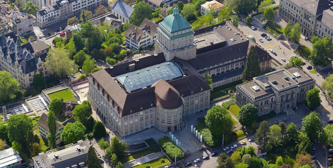 Aerial view of the UZH main building